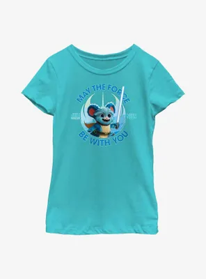 Star Wars: Young Jedi Adventures Nubs May The Force Be With You Youth Girls T-Shirt