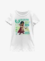 Star Wars: Young Jedi Adventures Zia Phrases Badge Youth Girls T-Shirt