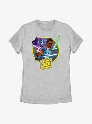 Star Wars: Young Jedi Adventures Initiates Lys Solay Kai Brightstar and Nubs Womens T-Shirt