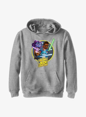 Star Wars: Young Jedi Adventures Initiates Lys Solay Kai Brightstar and Nubs Youth Hoodie