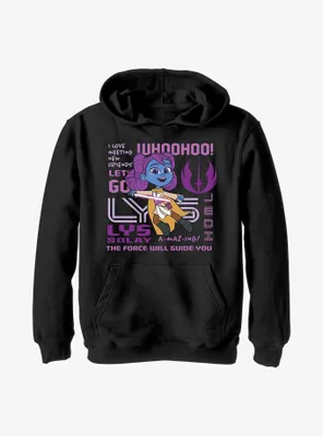 Star Wars: Young Jedi Adventures Lyz Solay Phrases Youth Hoodie