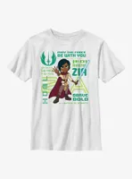 Star Wars: Young Jedi Adventures Zia Phrases Badge Youth T-Shirt