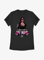 WWE Bret Hart Hitman Portrait Womens T-Shirt