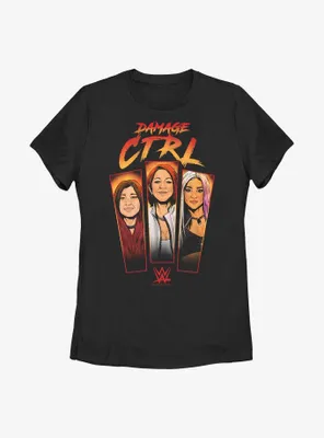 WWE Damage CTRL Cartoon Panels Womens T-Shirt