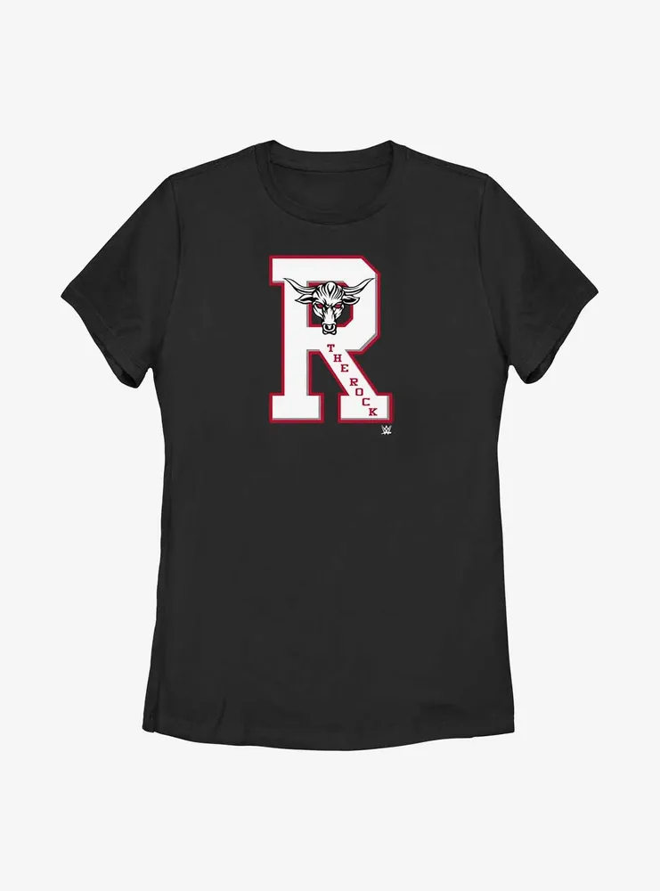 WWE The Rock Collegiate Letter Womens T-Shirt