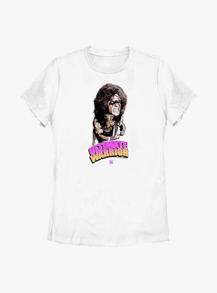 WWE The Ultimate Warrior Power Retro Womens T-Shirt