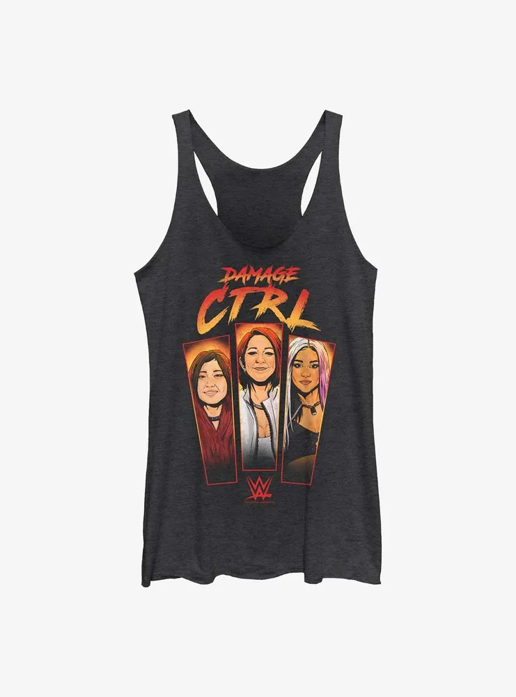 WWE Damage CTRL Cartoon Panels Womens Tank Top