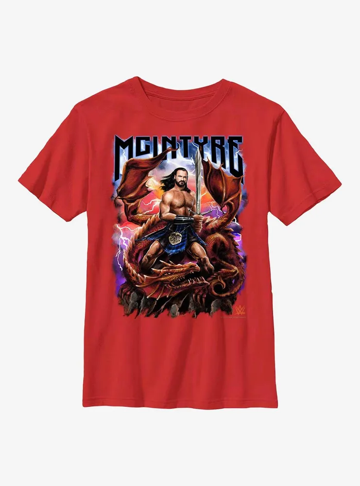 WWE Drew McIntyre Scottish Warrior Medieval Metal Poster Youth T-Shirt