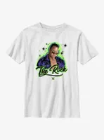 WWE The Rock Airbrushed Paint Style Portrait Youth T-Shirt