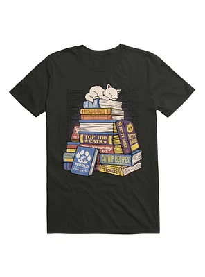 Cat Books Feline Library T-Shirt