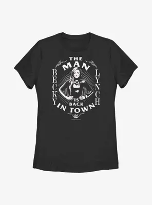 WWE Becky Lynch The Man Is Back Town Womens T-Shirt
