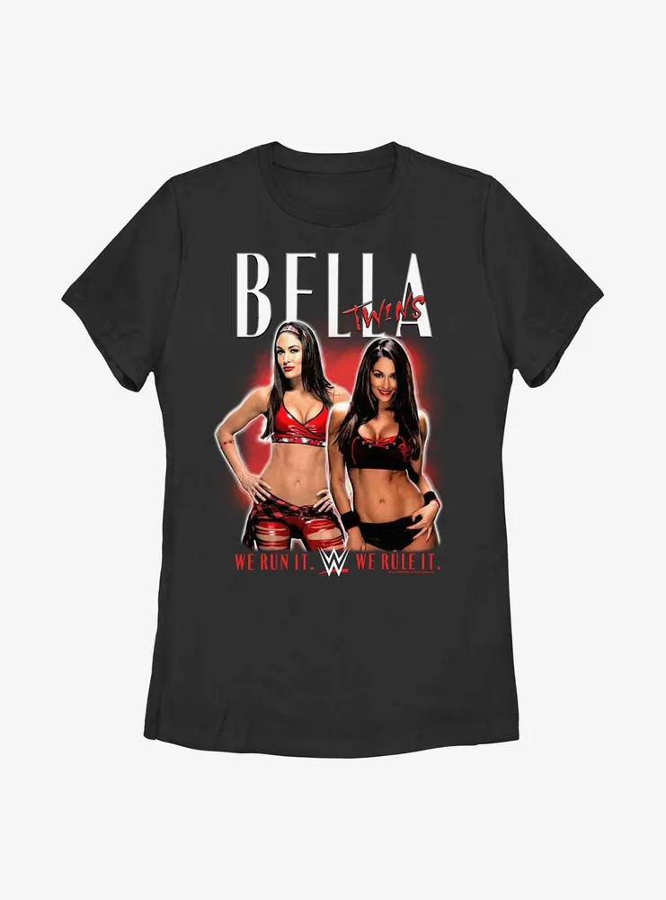 WWE The Bella Twins We Run It Rule Womens T-Shirt