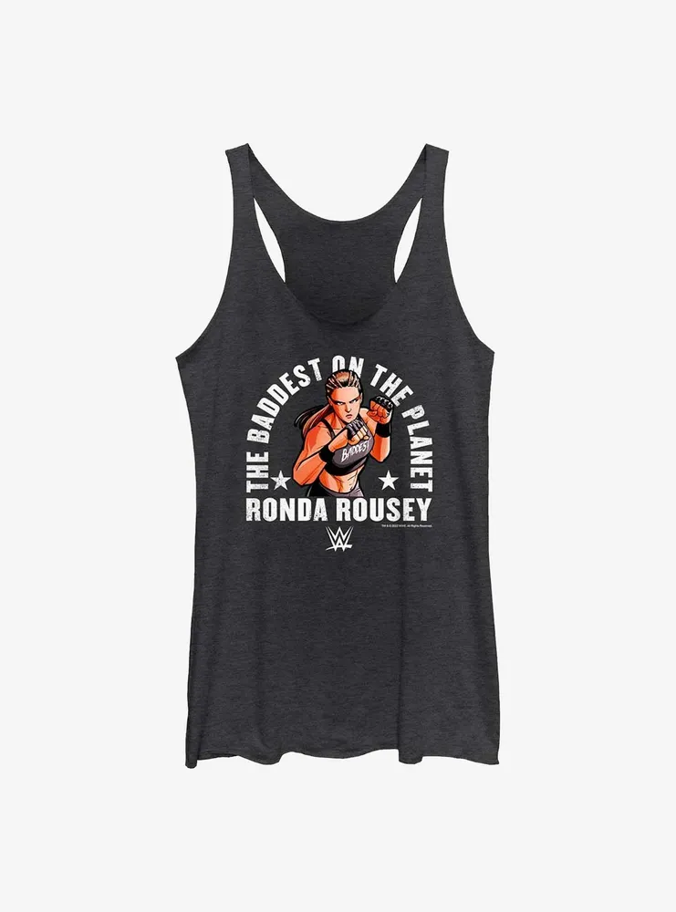 WWE The Baddest On Planet Ronda Rousey Womens Tank Top