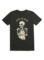 Living The Dream Skeleton Cat T-Shirt