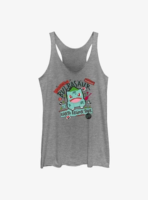 Pokemon Bulbasaur Kanto Tour Girls Raw Edge Tank