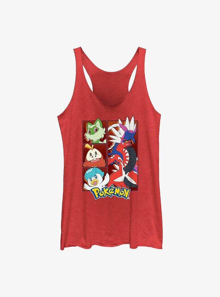 Pokemon Koraidon Generation 9 Starters Girls Raw Edge Tank