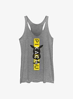 Pokemon Pikachu Vertical Type Girls Raw Edge Tank