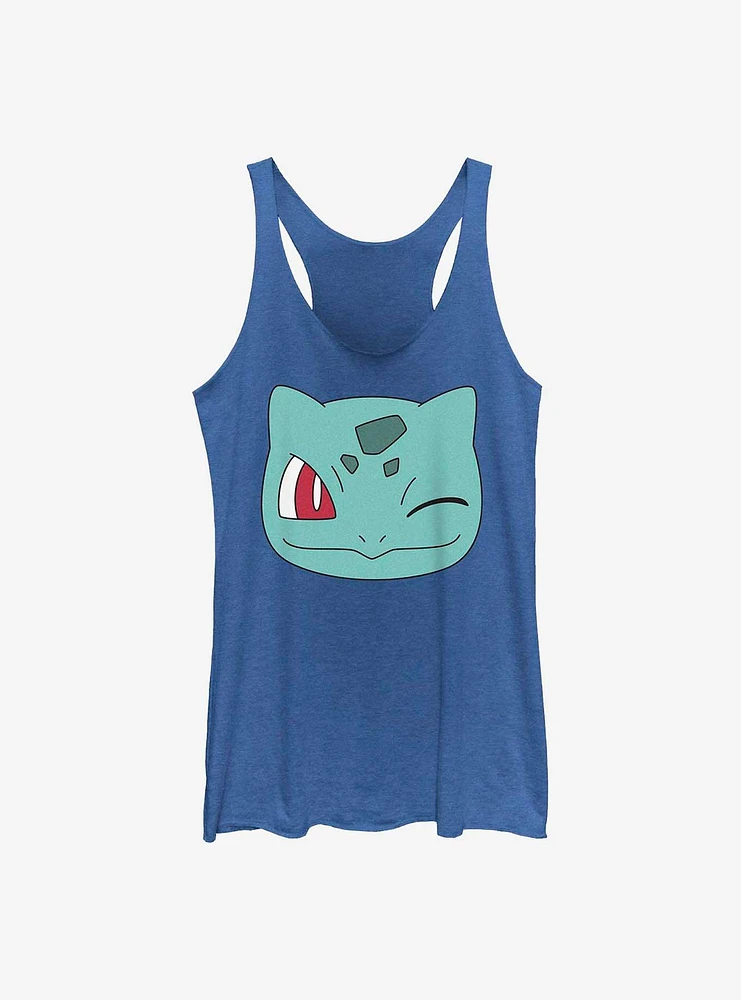 Pokemon Bulbasaur Wink Face Girls Raw Edge Tank