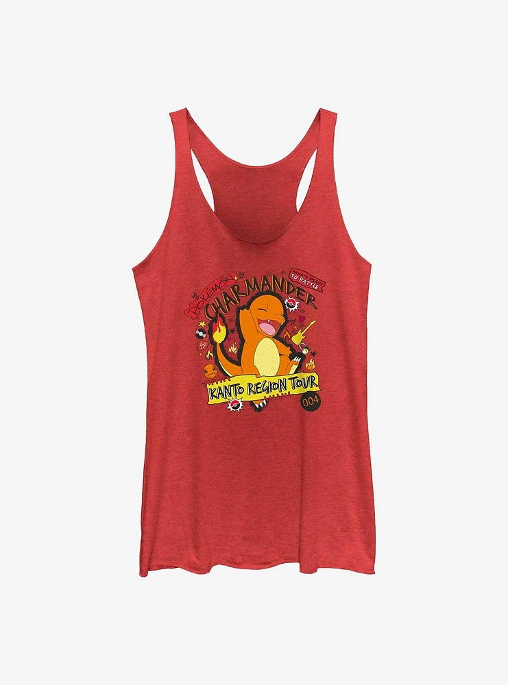 Pokemon Charmander Kanto Tour Girls Raw Edge Tank