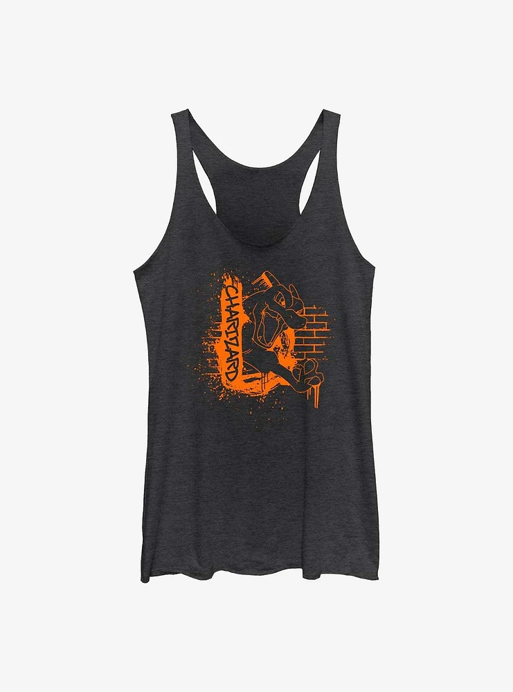 Pokemon Charizard Graffiti Girls Raw Edge Tank