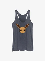 Pokemon Eevee Face Girls Raw Edge Tank