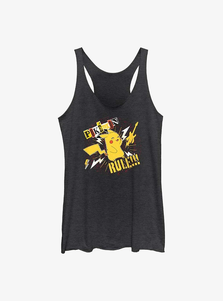 Pokemon Rule Pikachu Girls Raw Edge Tank