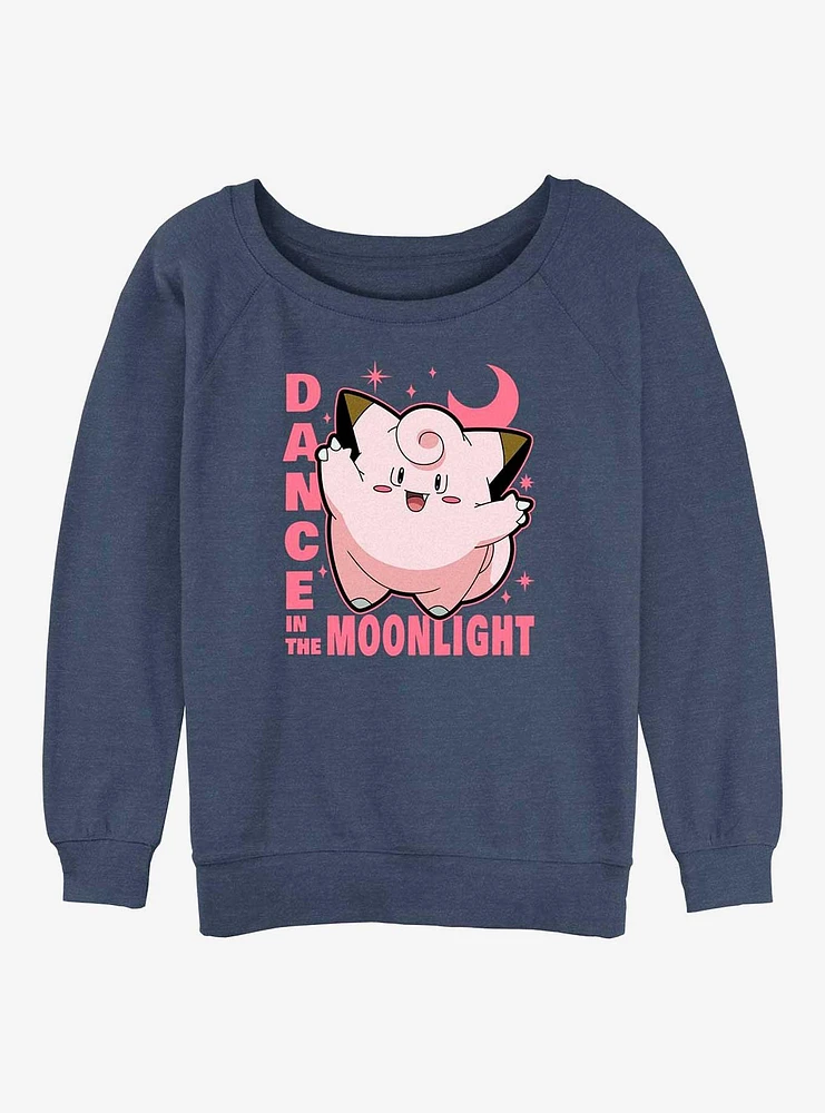 Pokemon Clefairy Dance The Moonlight Girls Slouchy Sweatshirt