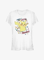 Pokemon Retro Party Pikachu Girls T-Shirt