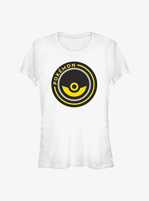 Pokemon Pokeball Circle Badge Girls T-Shirt
