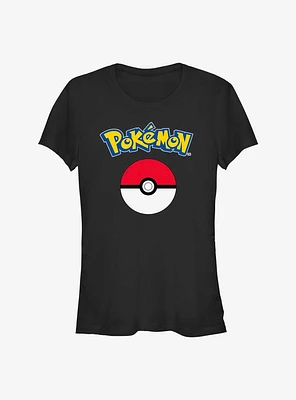 Pokemon Pokeball Logo Outline Girls T-Shirt