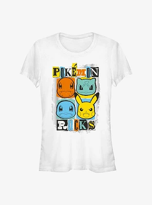 Pokemon Starters Rocks Girls T-Shirt