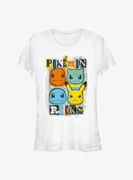 Pokemon Starters Rocks Girls T-Shirt