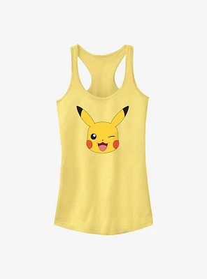 Pokemon Pikachu Wink Face Girls Tank