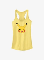 Pokemon Pikachu Wink Face Girls Tank