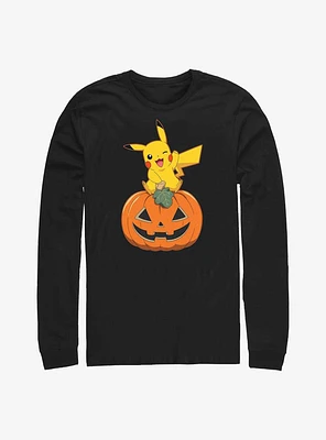 Pokemon Pikachu Pumpkin Long-Sleeve T-Shirt