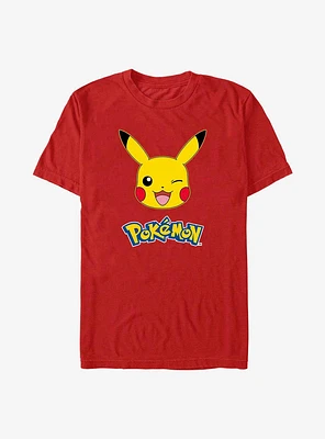 Pokemon Pikachu Winking Face T-Shirt