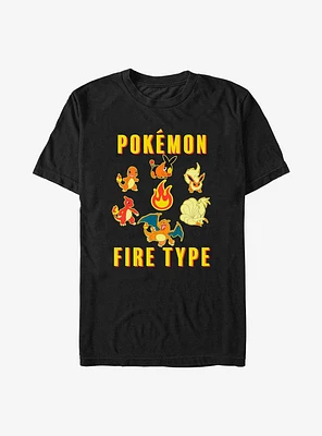 Pokemon Fire Type Group T-Shirt