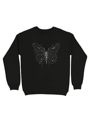 Broken Glass Butterfly Art Sweatshirt
