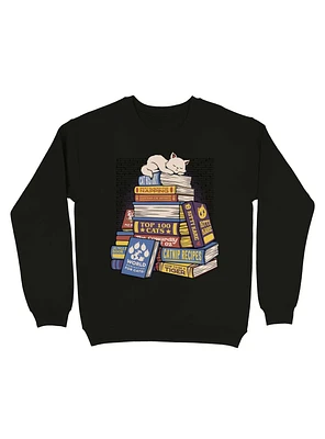 Cat Books Feline Library Sweatshirt