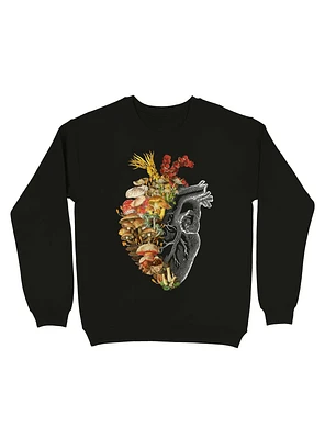 Mushroom Heart Vintage Nature Sweatshirt