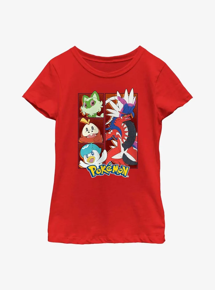 Pokemon Koraidon Generation 9 Starters Youth Girls T-Shirt