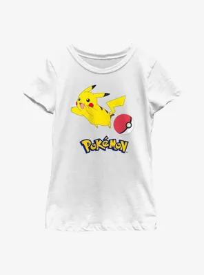 Pokemon Pikachu Pokeball Youth Girls T-Shirt
