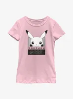 Pokemon Pikachu Face Number Youth Girls T-Shirt