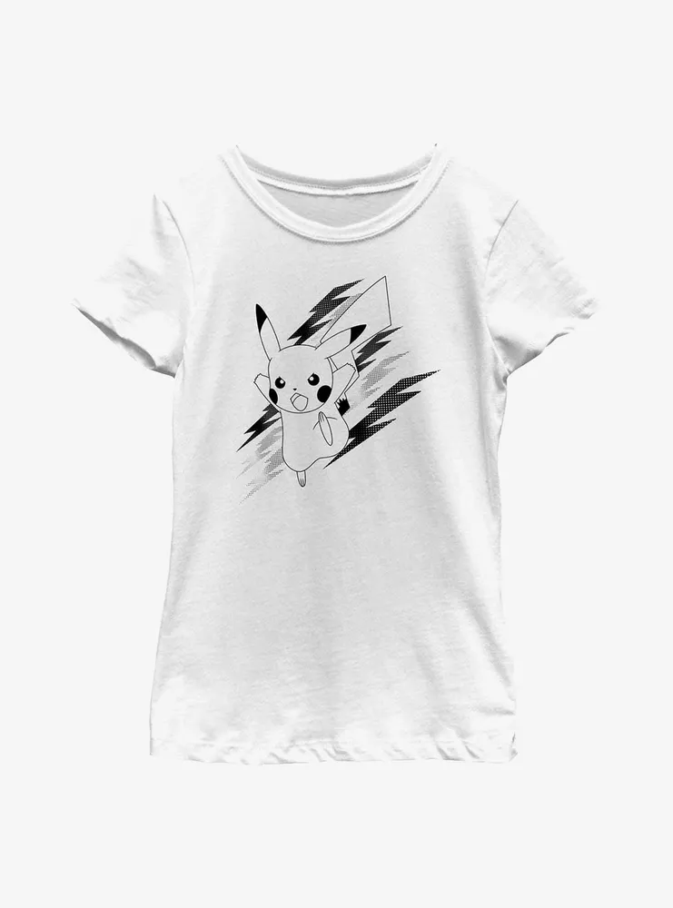 Pokemon Pikachu Lightning Youth Girls T-Shirt