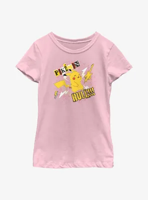 Pokemon Rule Pikachu Youth Girls T-Shirt