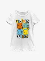 Pokemon Starters Rocks Youth Girls T-Shirt