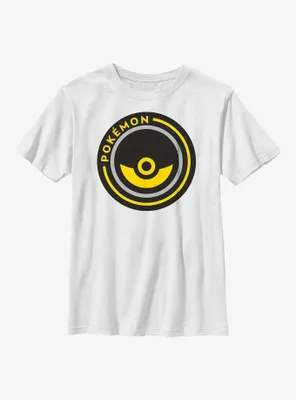 Pokemon Pokeball Circle Badge Youth T-Shirt