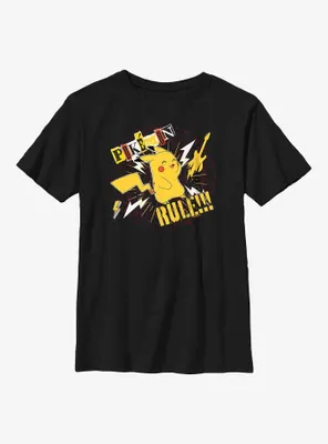 Pokemon Rule Pikachu Youth T-Shirt