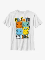 Pokemon Starters Rocks Youth T-Shirt