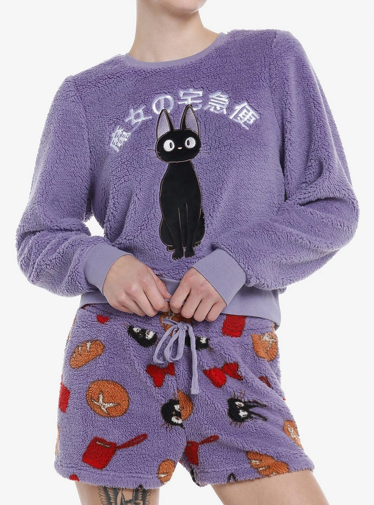 Studio Ghibli Kiki's Delivery Service Jiji Fuzzy Girls Lounge Set